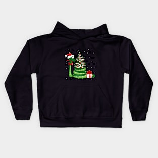 Funny Santa Snake Christmas Gift Kids Hoodie